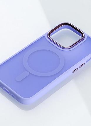 Силіконовий чохол magsafe matte для iphone 14 pro max фіалковий