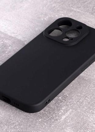 Силіконовий чохол soft silicone case для iphone 14 pro max (без лого) чорний