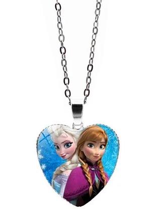 Кольє з кулоном ельза та анна з мультфільму frozen (холодне серце)