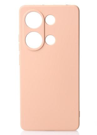 Силіконовий чохол soft silicone case для xiaomi redmi note 13 pro 4g (без лого) пудра