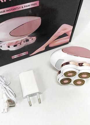 Жіночий епілятор зі змінними насадками flawless, епілятор для видалення волосся з насадками pw-45