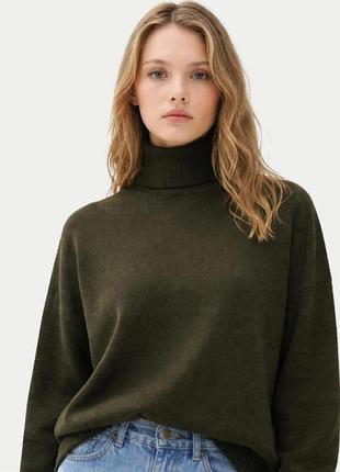 Свитер 100% шерсть fmf цвет хаки xl-xxl итальянский бренд