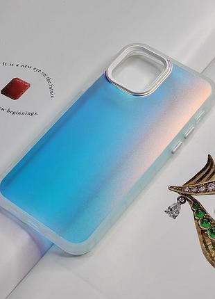 Чехол градиент на iphone 12 pro, разноцветный градиент white gradient desing