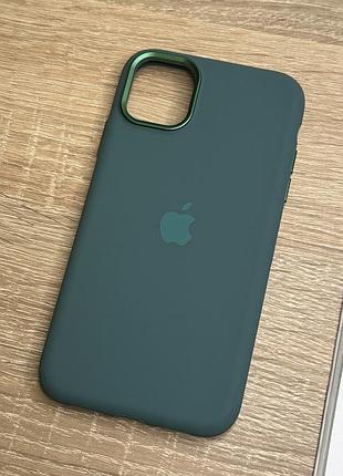 Силіконовий зелений чохол на iphone 11 із м'якою підкладкою, захищений матовий silicone design