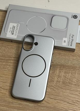Чохол для iphone 17, сріблясто-блакитний колір, slim plastic case, пластиковий