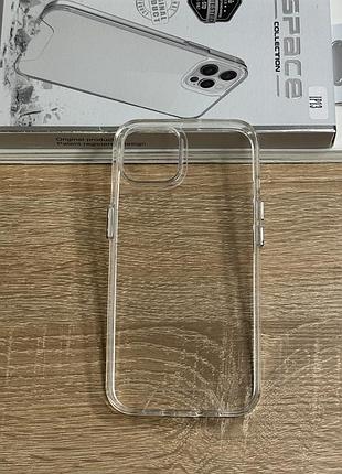 Чехол на iphone 13 прозрачный с tpu бортиками, ударопрочный anti-drop