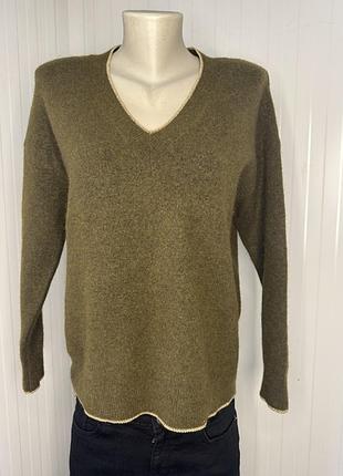 Затишний вовняний светр massimo dutti з альпакою (made in italy)