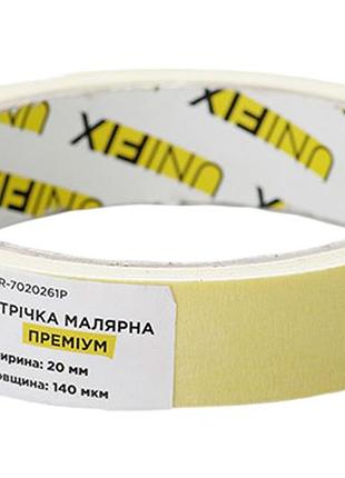 Лента малярная unifix 20 мм x 20 м премиум (mr-7020261p)