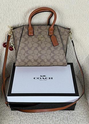 Coach andrea carryall bag mini карамельний