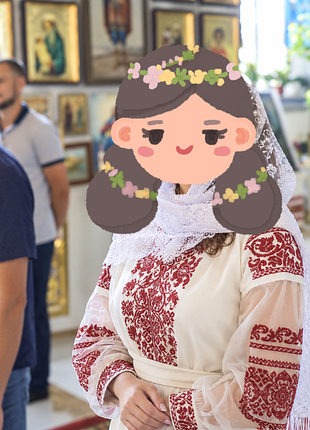 Вышитое белое платье 2