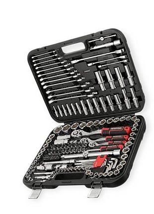 Набор инструмента 1/2",1/4",3/8" 156 шт с битами profi storm intertool