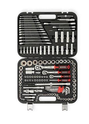 Набор инструмента 1/2",1/4",3/8" 156 шт с битами profi storm intertool 3