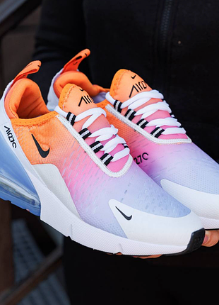 Женские кроссовки nike air max 270 яркие качественные летние кроссы найк аир макс текстиль сетка на лето