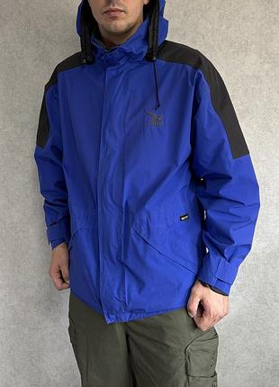 Куртка вітровка salewa gore-tex вінтаж, розмір l, синя
