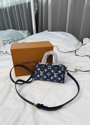 Louis vuitton nano speedy denim 16х10х7,5