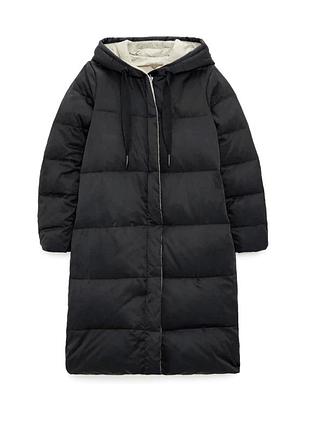 Zara  двухсторонний пуховик пальто /15499/
