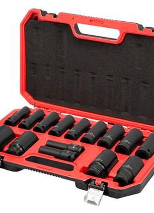 Набор головок ударных intertool-storm 1/2" x 10-32мм удлиненные (15шт) (et-8504)