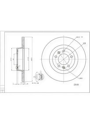 Диск тормозной fiat scudo (2007-) задний (290mm14mm) hart