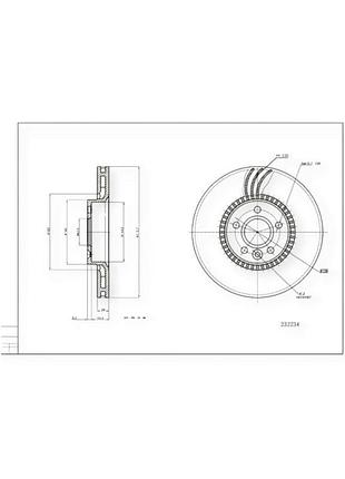 Диск тормозной ford galaxy ii, volvo, land rover freelander (2007-) передний (d316x28mm) hart