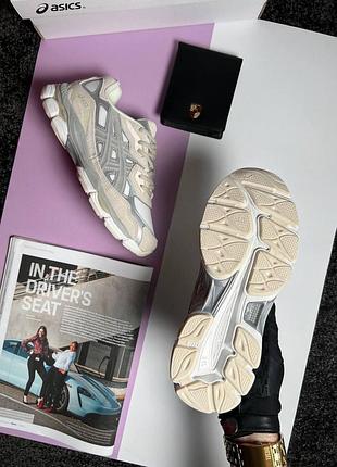 Жіночі кросівки asics gel-nyc grey beige silver