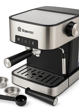 Кофеварка бытовая для дома кухни domotec ms-136 850вт 15бар, кофемашины эспрессо для молотого кофе rl-41