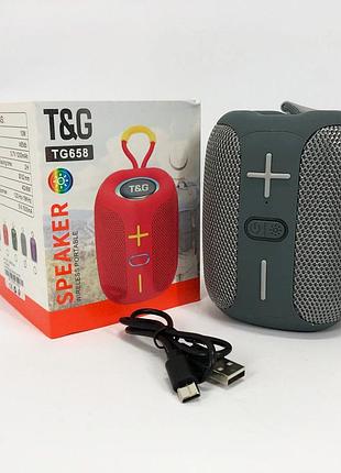 Недорогие портативные колонки tg658, bluetooth колонка с динамической подсветкой, колонка акамуляторна sf-17