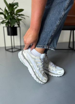 Кросівки nike p-6000 white grey 4