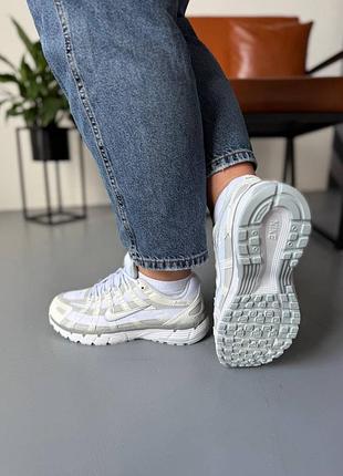 Кросівки nike p-6000 white grey 3
