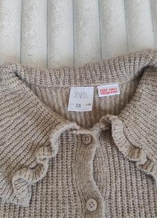 Свитер zara с воротником 2