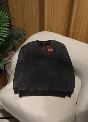 👕 gucci embroidered cotton jersey sweatshirt dark grey l