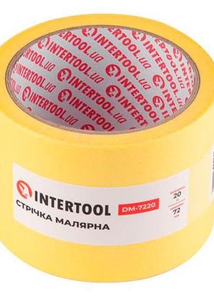 Лента малярная intertool 72 мм х 20 м желтая (dm-7220) (2 шт.)