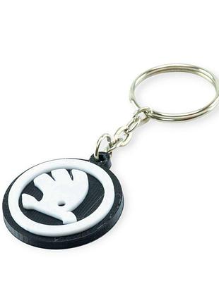 Брелок skoda "mini" чорно-білий