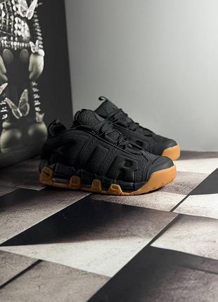 Nike air more uptempo low black gum