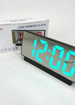 Настільний електронний годинник цифра vst-897-4, настільний led годинник з цифрами lw-17