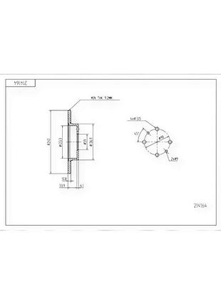 Диск тормозной fiat 500, panda, marea, punto, tipo (2002-) задний (d240x11mm) hart