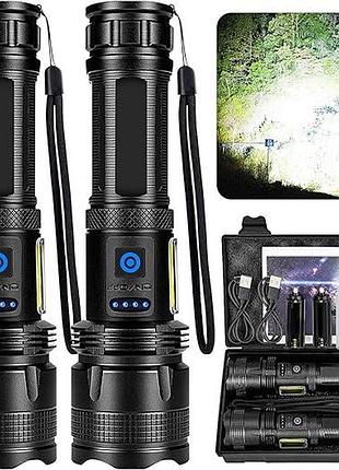 2 шт. сверхмощный светодиодный фонарь zeusfire power style p50 яркий водонепроницаемый фонарик 100000 люмен