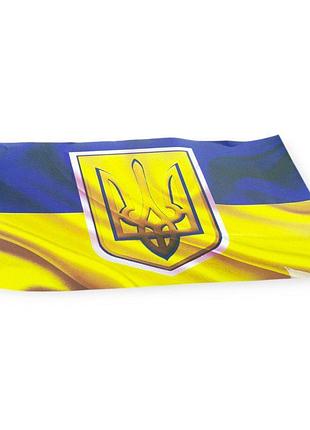 Наклейка "прапор україни з гербом " велика (120х200мм)