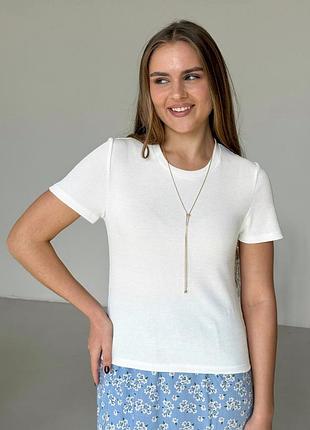 Футболка в рубчик белая merlini амаро 800001029 4xl/5xl