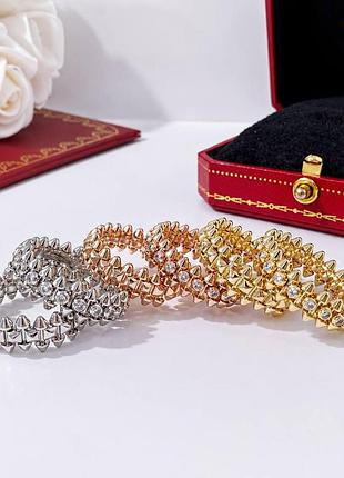 Кольцо cartier juste un clou (“зубчики”) — покрытие белое, лимонное или розовое / с цирконием или без