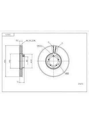 Диск тормозной ford transit (2000-2006) передний (d294x24.5mm) hart