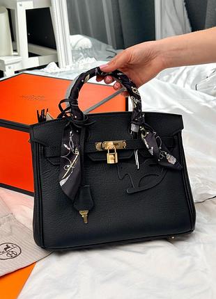 Hermes birkin 30 bag in black togo leather with gold hardware 30 см