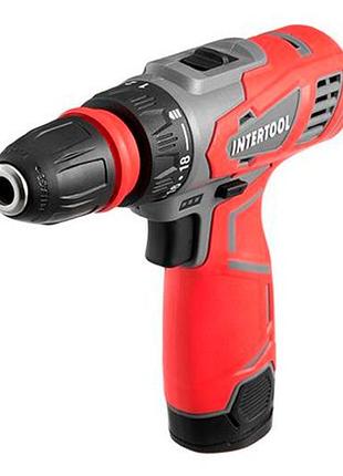 Шуруповерт аккумуляторный intertool 12в x 1.5ач li-ion dfr (dt-0314)