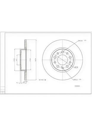 Диск тормозной alfa romeo 159 задний (d292x22mm) hart