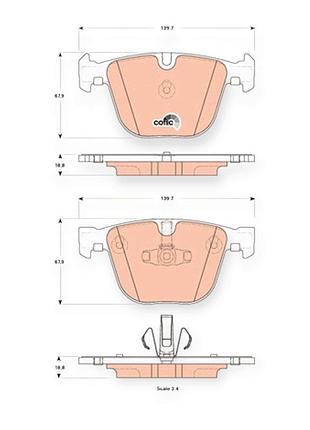 Колодки тормозные bmw 5 (e60), x5 (e70, f15), 7 (f01-f04) (2008-) передние trw