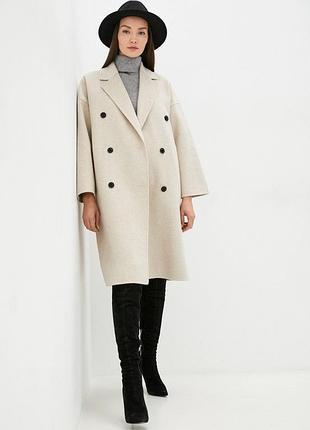 Актуальне трендове пальто прямого крою оверсайз в складі шерсть mango uk 10 uk 12 38 40 m-l 🔥🔥🔥