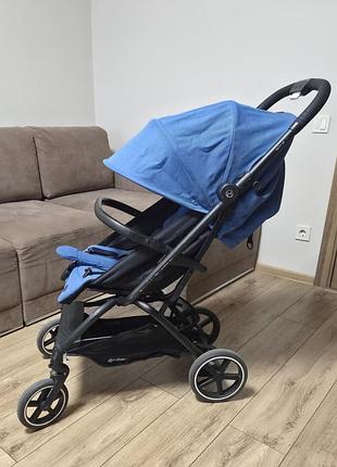 Детская прогулочная коляска cybex eezy s+2 в цвете navy blue, б/в