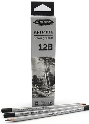 Олівці чорнографітні 12в artmate acmeliae 12шт