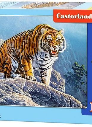 Пазл тигр на скелях 180 деталей castorland