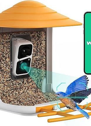 Кормушка для птиц с камерой bird feeder cam v5-dzwnq умная кормушка для птиц с солнечной панелью