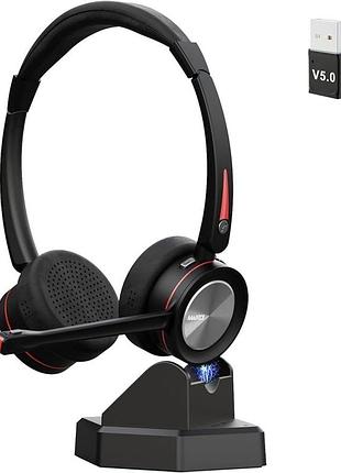 Беспроводная bluetooth гарнитура с шумоподавлением mairdi wireless headset m890bt наушники с микрофоном